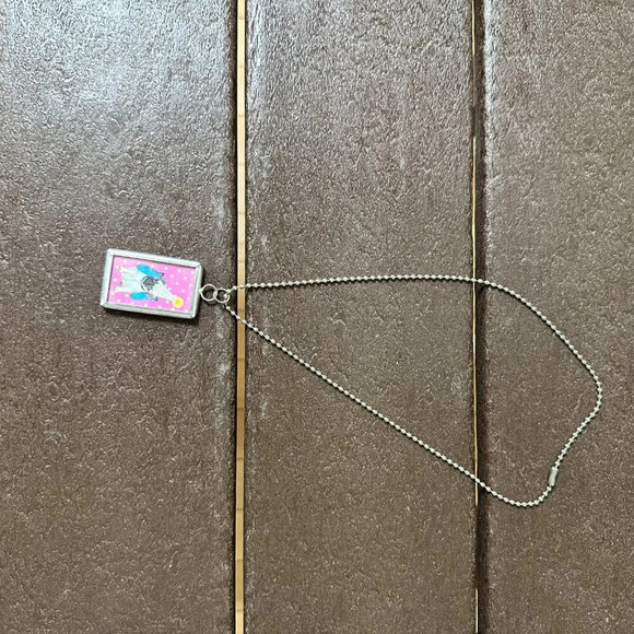 Pug in Hat Silver Frame Necklace Pendant Charm Beaded Chain - Picture 6 of 8